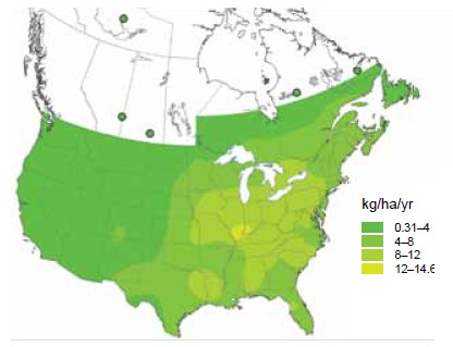 2010 Annual Wet Sulfate Deposition