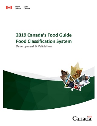 2019 Canada’s Food Guide food classification system development and