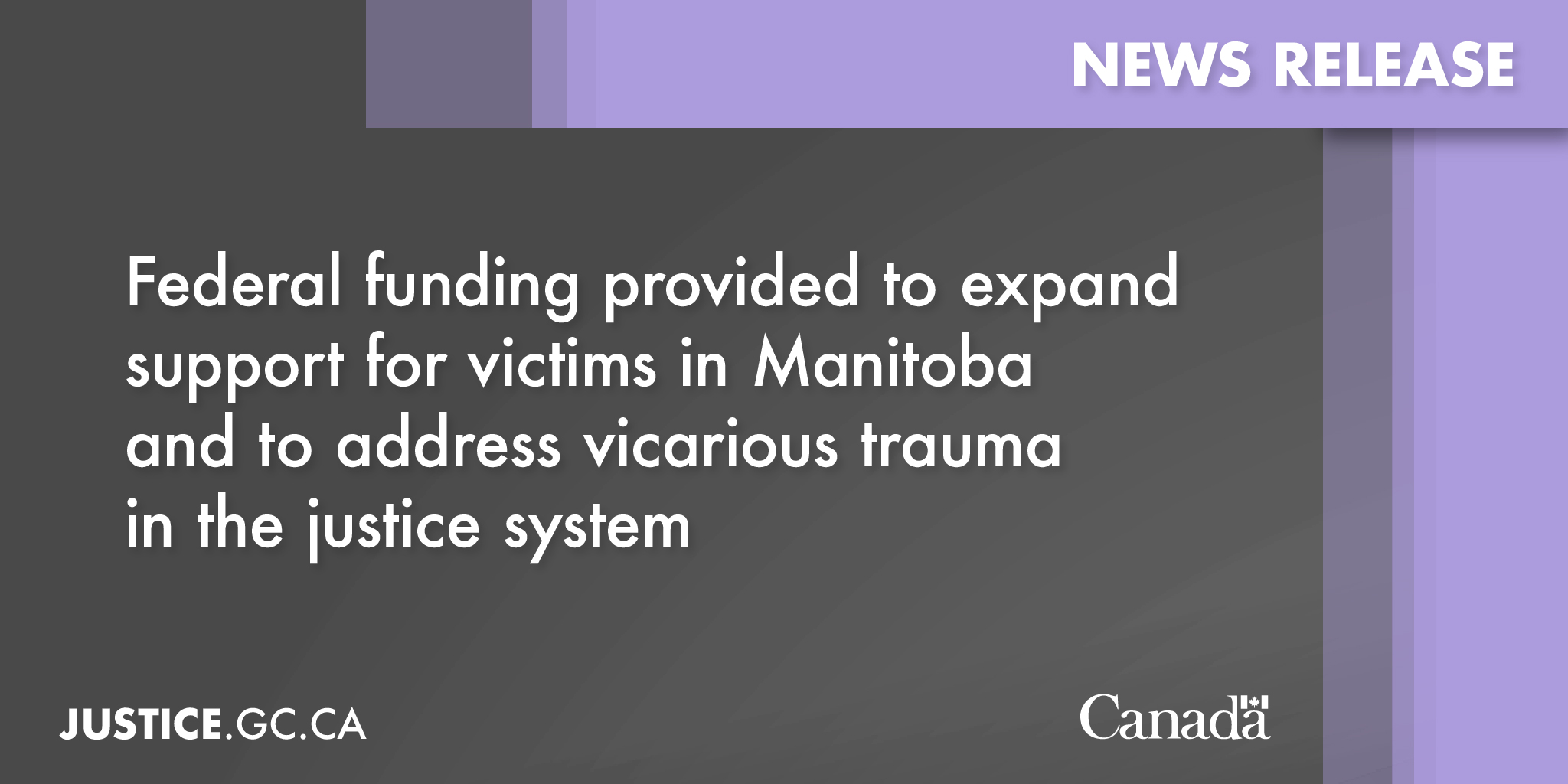 Federal Funding Provided To Expand Support For Victims In Manitoba And ...