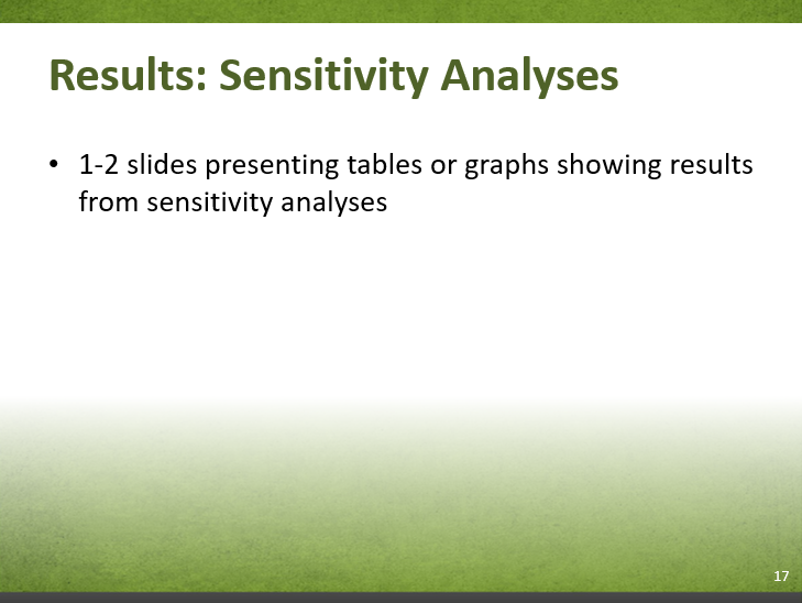 Slide 7-17. Results: Results: Sensitivity Analyses. Text description follows.