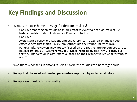 Slide 8-15. Key Findings and Discussion. Text description follows.
