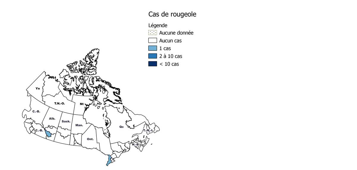 Figure 2 : Répartition des cas actifs* confirmés de rougeole, par région sanitaire