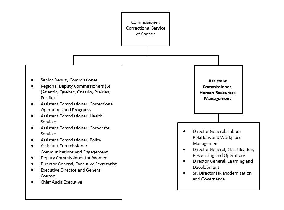 Organization Chart. Text version below: